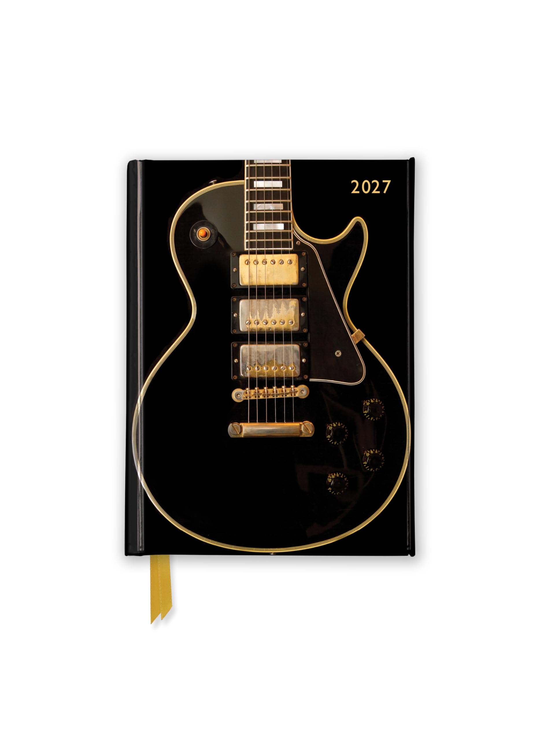Black Gibson Guitar 2027 Luxury Pocket Diary Planner - Week to View: Original Flame Tree Publishing-Pocket Diary [Taschenkalender]