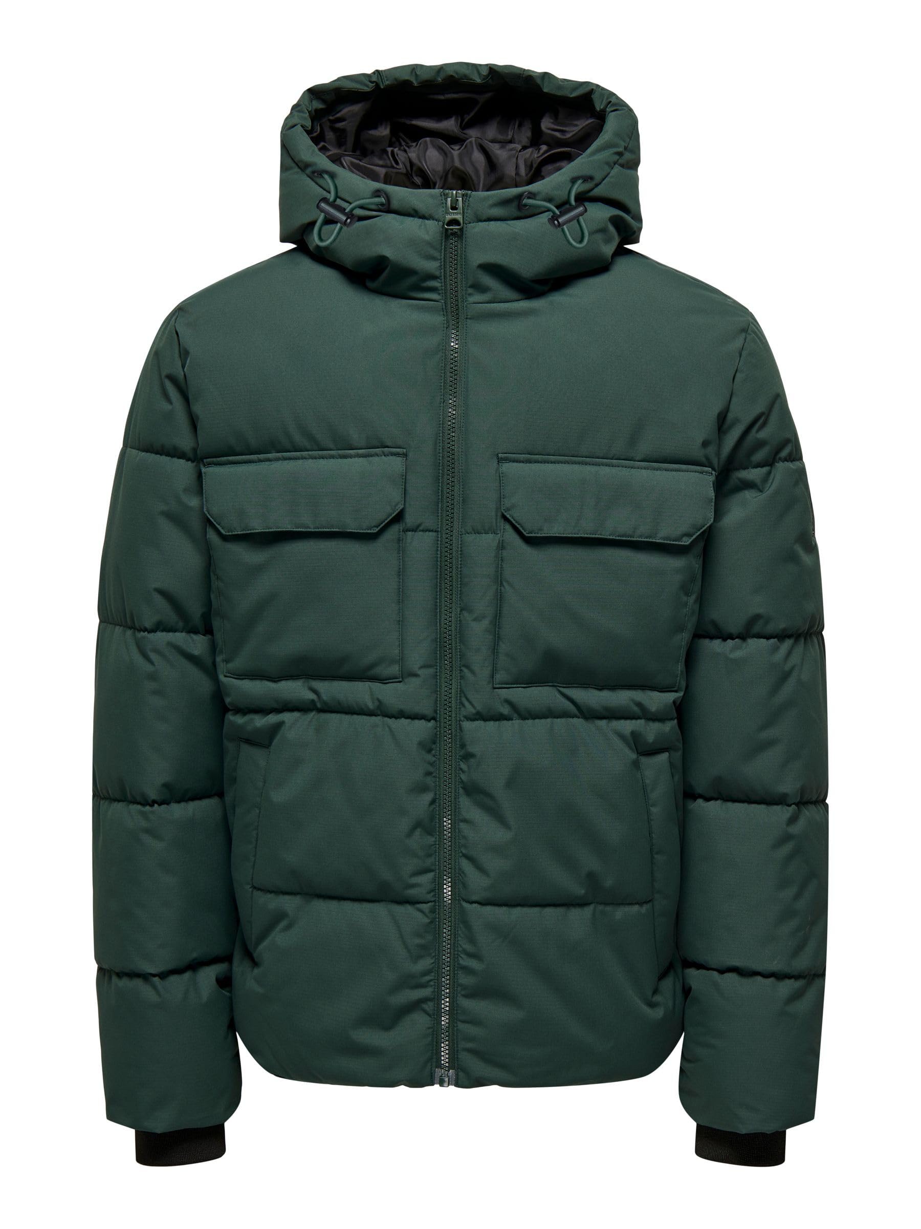 Only & Sons Herren Onselijah Pckt. Hood Jacket OTW Noos, Darkest Spruce, x_s