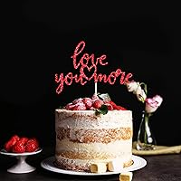 Vista 5 de Paquete de 4 adornos para tartas del día de San Valentín, Love You More", "All Need in Love", decoración para dulces temáticas de boda, compromiso
