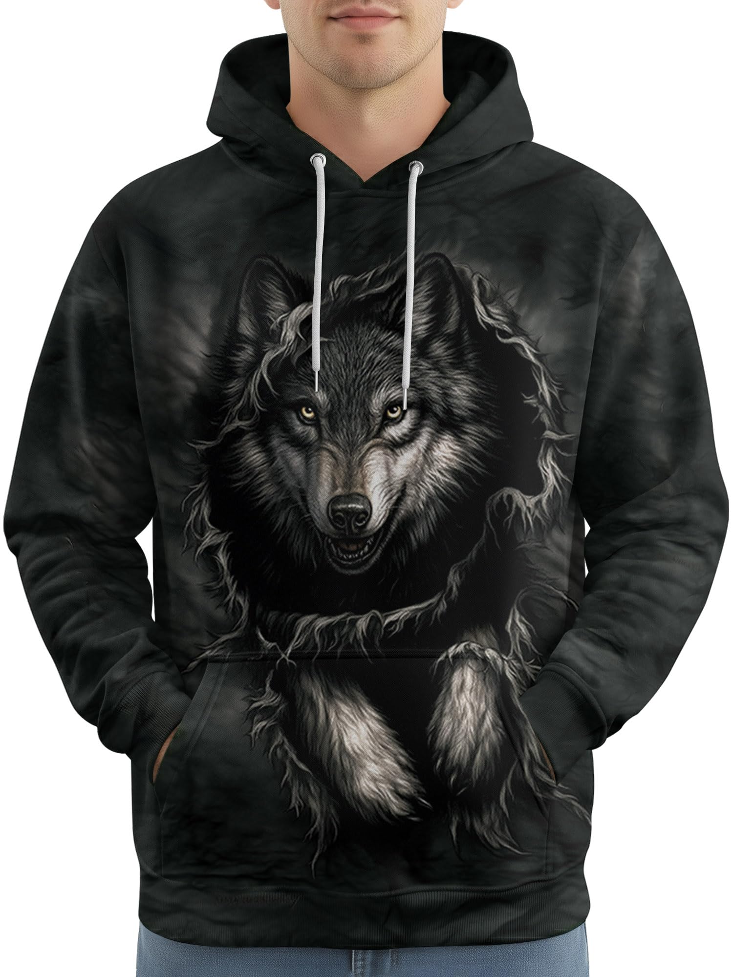 PAGYMO Graphic Hoodies for Men Funny Novelty Pullover Hooded Sweatshirt