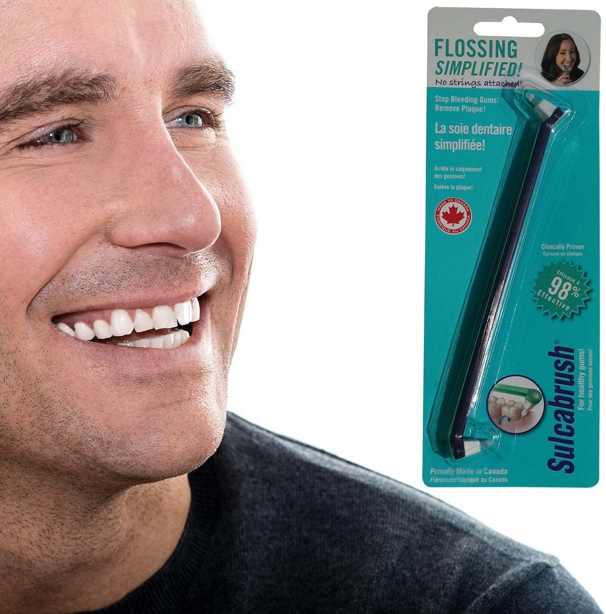 Sulcabrush Flossing Brush Handle Amazon.ca Health & Personal Care