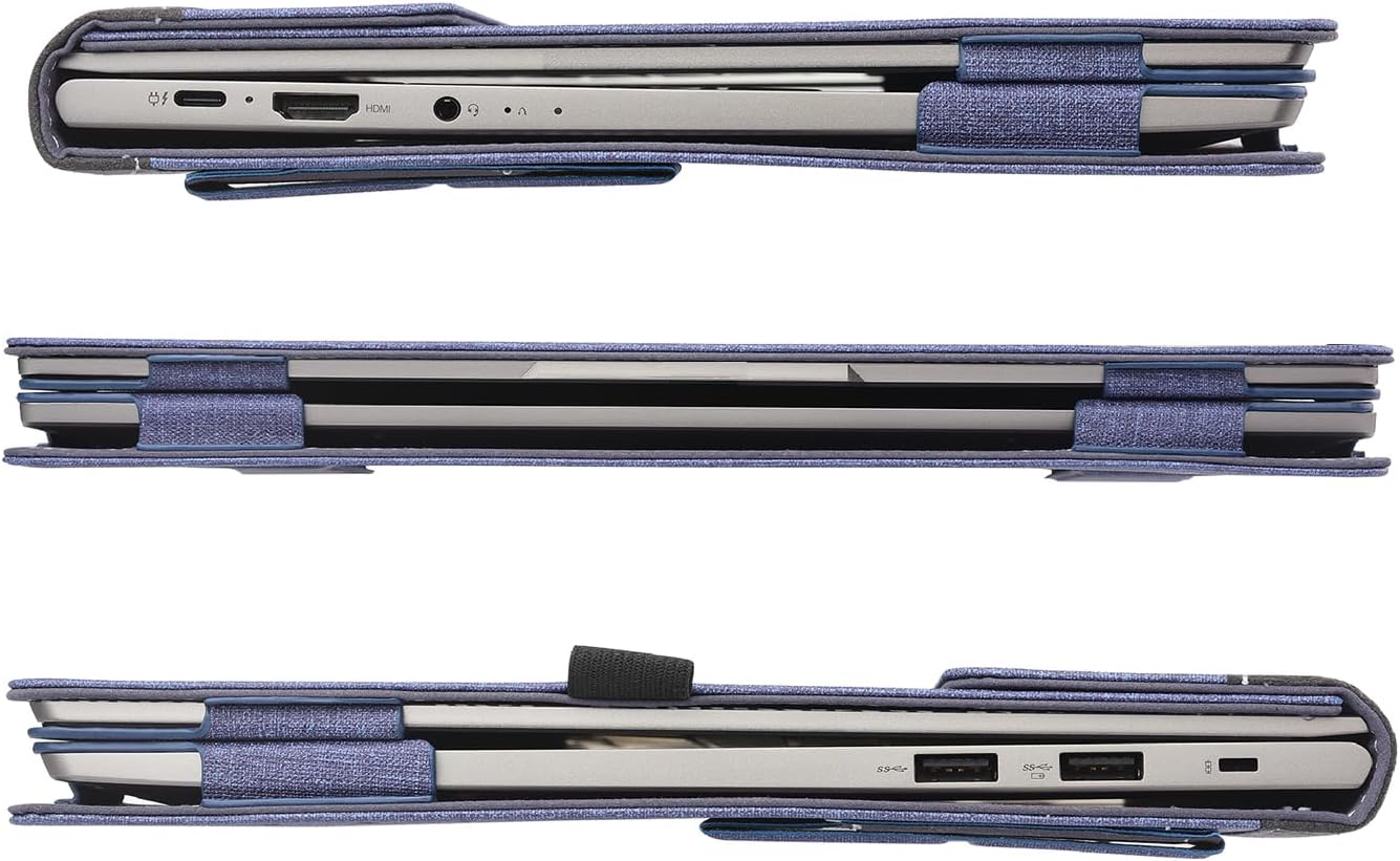 Laptop Case Cover for 13.3'' Hp Envy X360 13-bf 13t-bf &Hp Pavilion Aero 13-be 2 in 1 Laptop Protective Sleeve Cover Bag with Bracket and Pen Holder (Dark Blue)