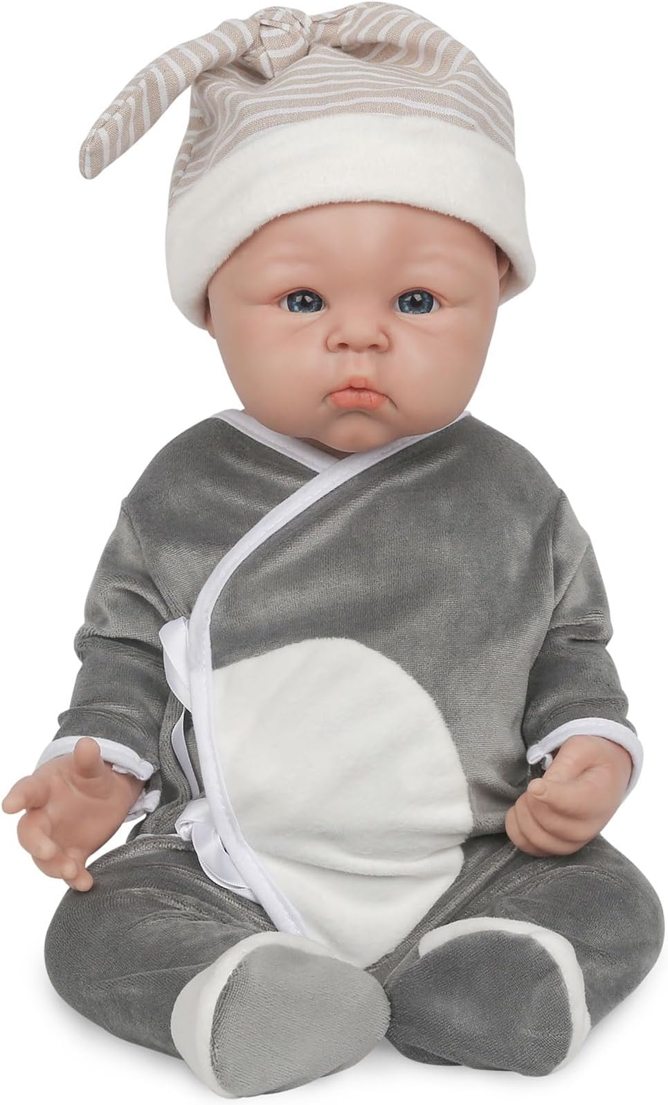 Vollence 19 inch Realistic Full Body Silicone Baby Doll That Look Real Boy,Not Vinyl Material Dolls,Lifelike Baby Dolls,Reborn Baby Doll, Real Baby Doll