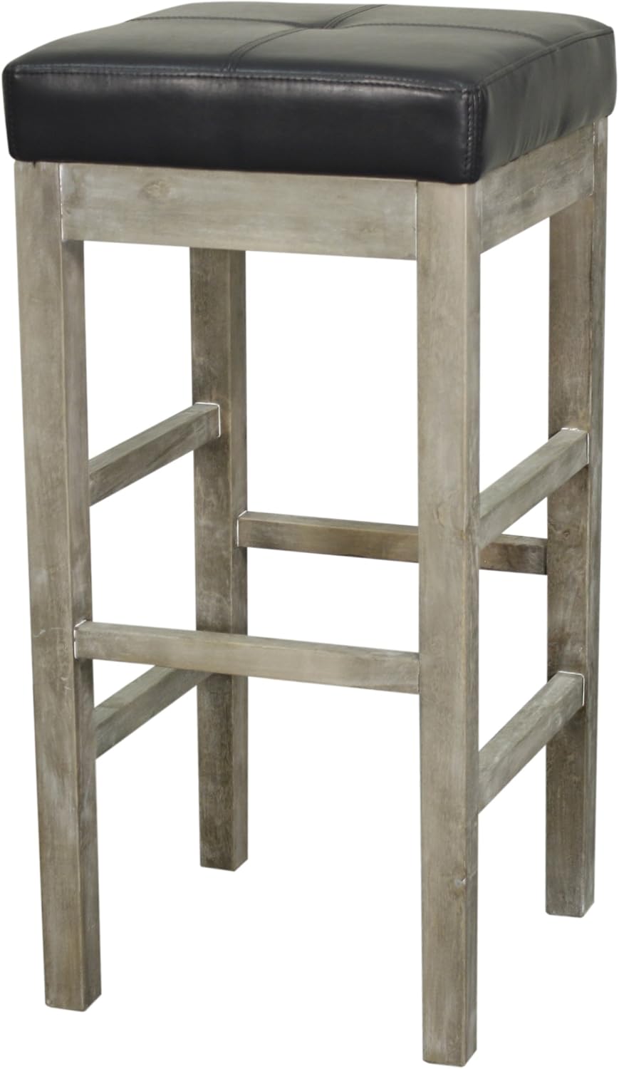 New Pacific Direct Valencia Bonded Leather Backless Bar Bar