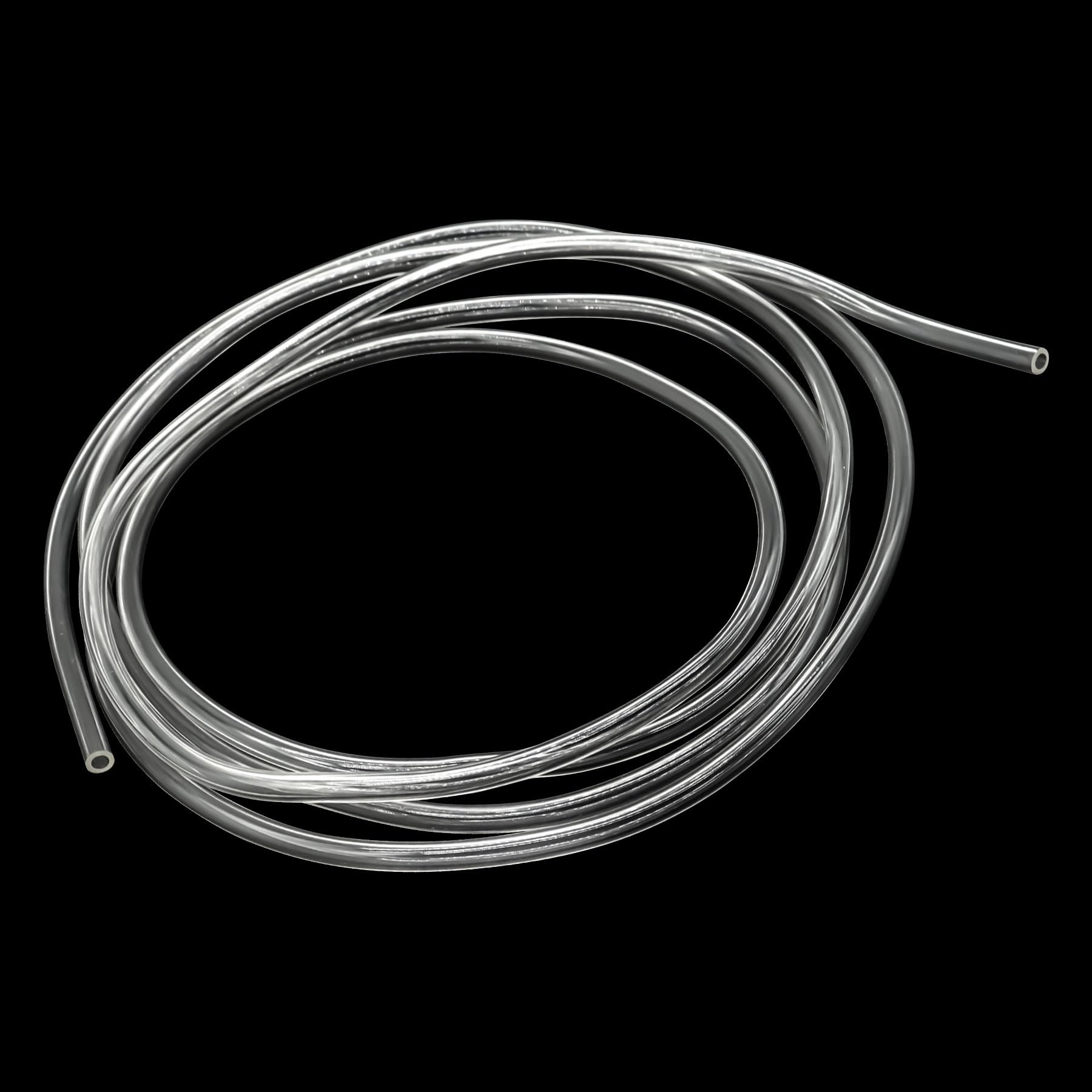 iMeistek 2mm ID x 4mm OD Clear Plastic Tube Hose, 2M Length Food Grade Flexible PVC Vinyl Tube Pipe for Oil Water and Air Transfer
