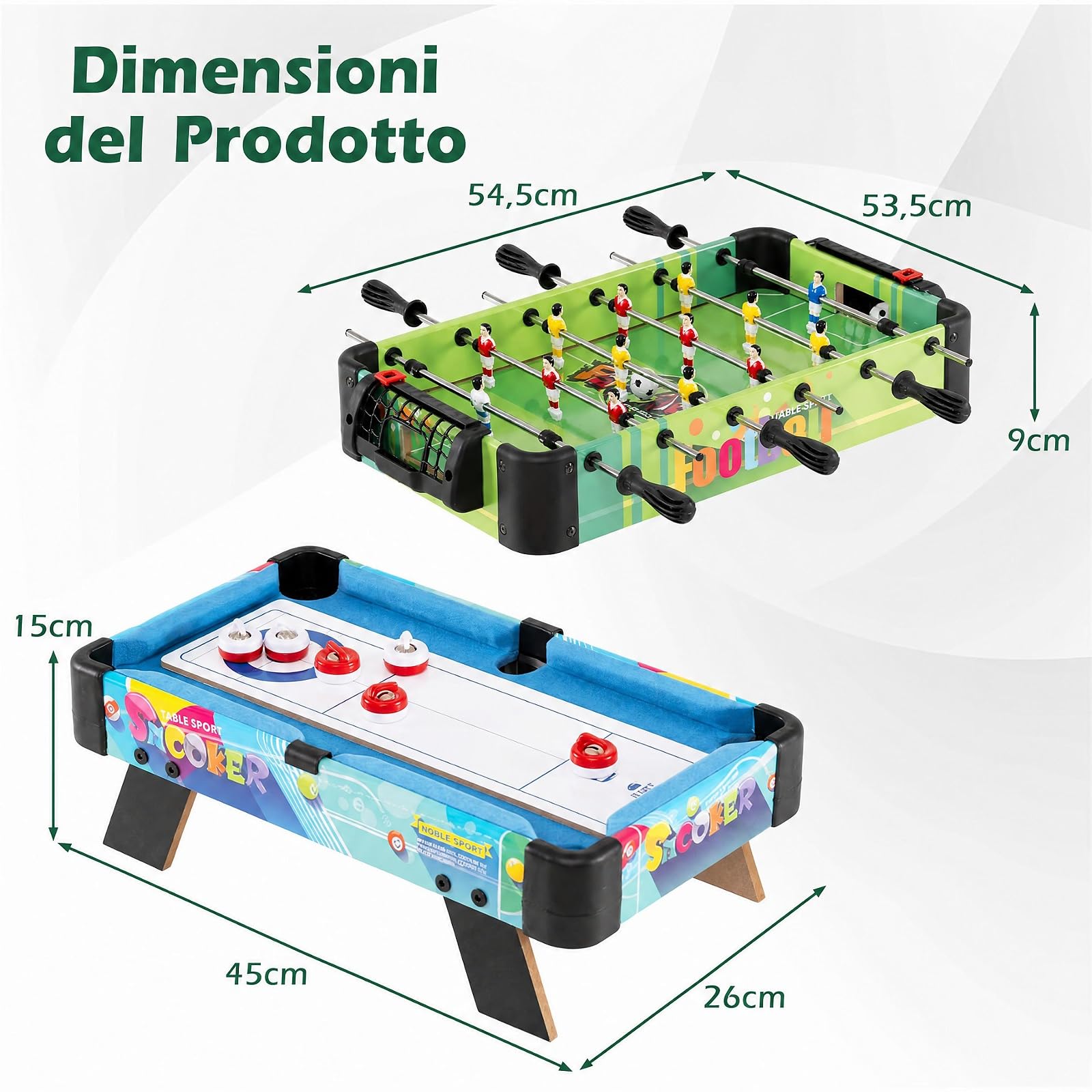 COSTWAY 4 in 1 Tavolo Multigioco per Bambini 3+ Anni