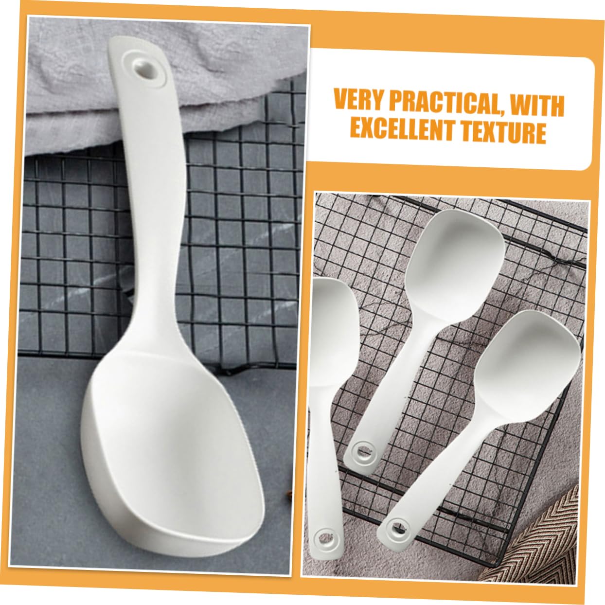 PRETYZOOM 5 Set Di Cucchiai Da Minestra Riutilizzabili in Stile Occidentale Grandi Per Porridge Per Cucinare 3 Pezzi * 5