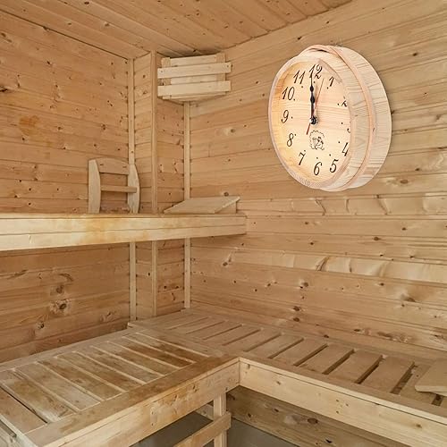 Miniatura 9 de Zerodis Reloj de pared con temporizador de sauna simple, accesorio para decoración del hogar, péndulo tradicional, reloj de pared, campanillas cada