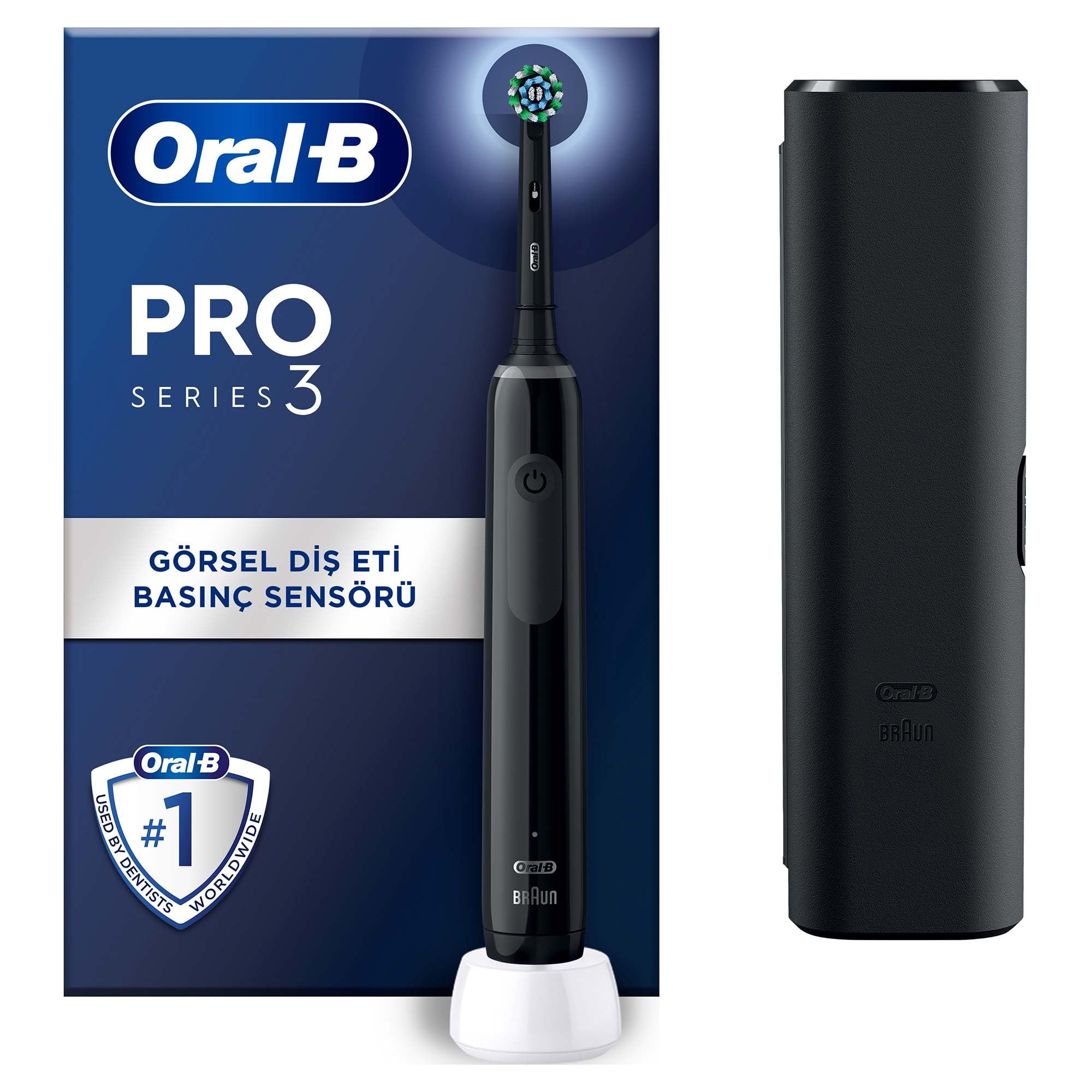 Oral-B Pro3-3500 Şarj Edilebilir Diş Fırçası Siyah