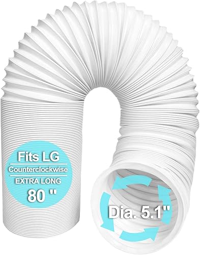 Manguera de aire acondicionado portátil de 5.1 pulgadas de diámetro, ventilación de escape de manguera de CA portátil con rosca antihoraria longitud