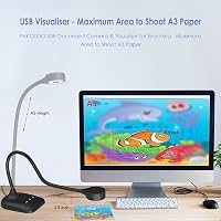 PAKOTOO USB Dokumentumkamera A3 LED Megvilágítás Mikrofon Zoom Skype Teams 6