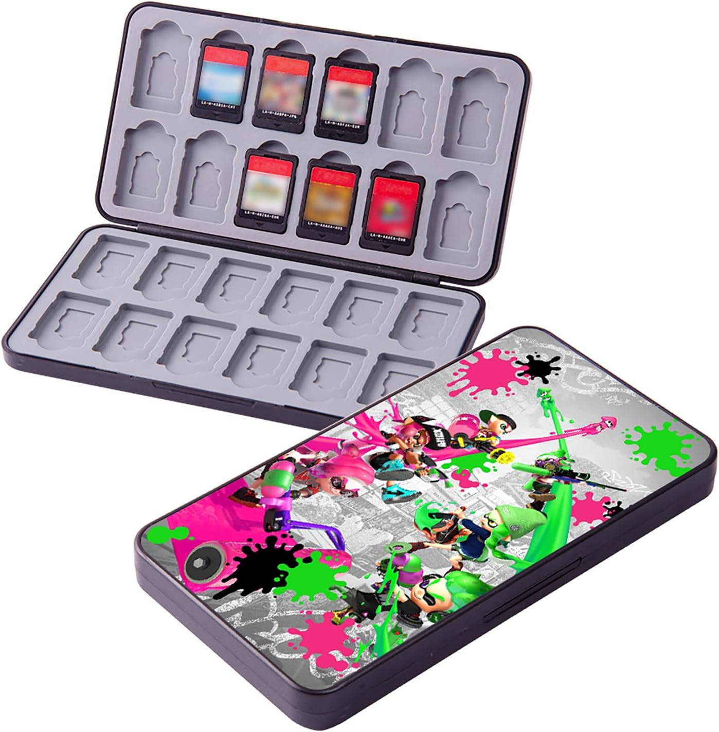 PERFECTSIGHT Switch Game Case Compatible with Nintendo Switch Game Holder for Switch OLED/ Lite Game Card Case Cartridge with 24 Slots Game Card Storage, Octopus