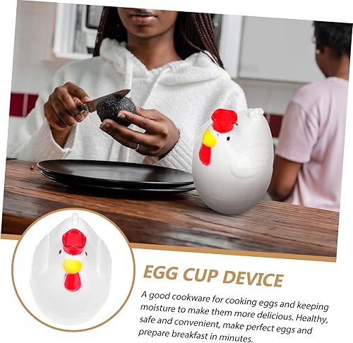 Miniatura 7 de HOMSFOU 4 Pcs Microwave Egg Steamer Microwave Steamer Silicone Mold Egg Boiler Silicone Cooking Utensils Mini Microwave Power Tools Mini Steamer