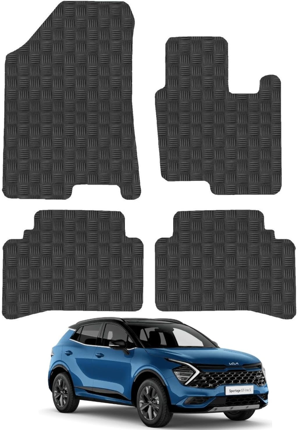 Car Mats for Kia Sportage PHEV 2022 Onwards Tailored Fit Rubber Floor