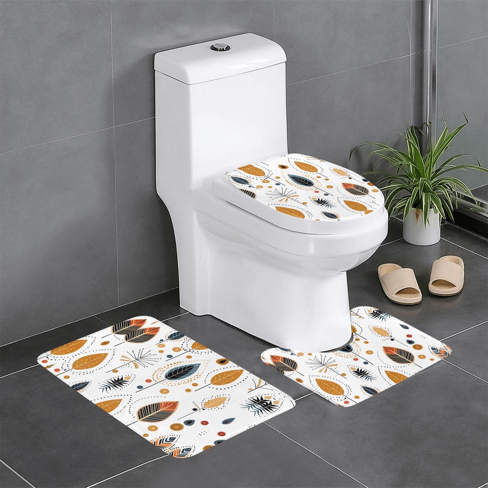 Tapis de bain antidérapant évite les glissades lot de 3 rapide