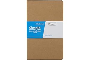 Kraft Paper Large Notebook Paper Insert for 5 x 8.25 inch Ruled Journal Refills