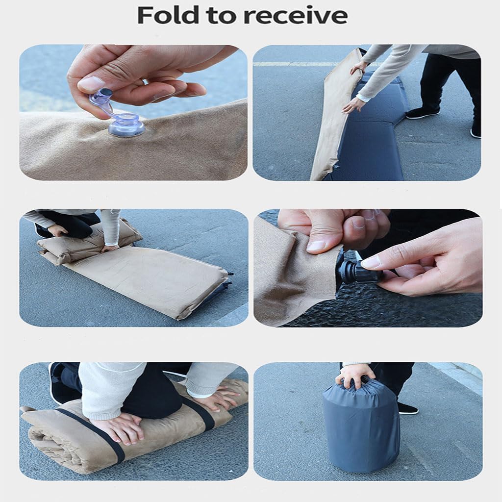 Car Air Mattress for Ford Ecosport 2018 2019 2020 2021 2022 2023 2024, Folding Double Travel Trunk Sleeping Beds Multi Functional Portable Camping Equipment,A