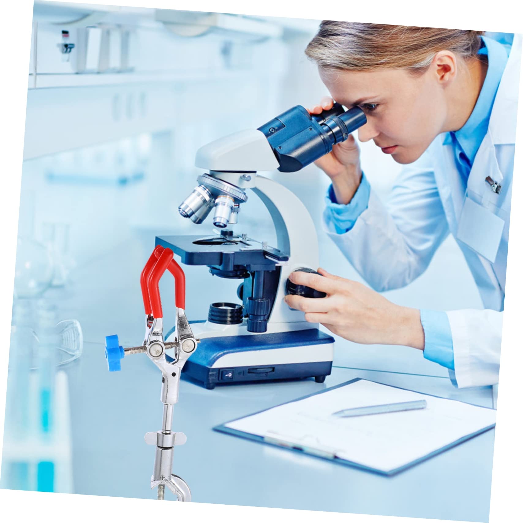 SOLUSTRE 3pezzi Pinza Da Laboratorio Con Tre Artigli Supporto Per Flask e Tubo Di Condensazione Design Ergonomico e Facile Da Usare Per Esperimenti Di Chimica e Fisica