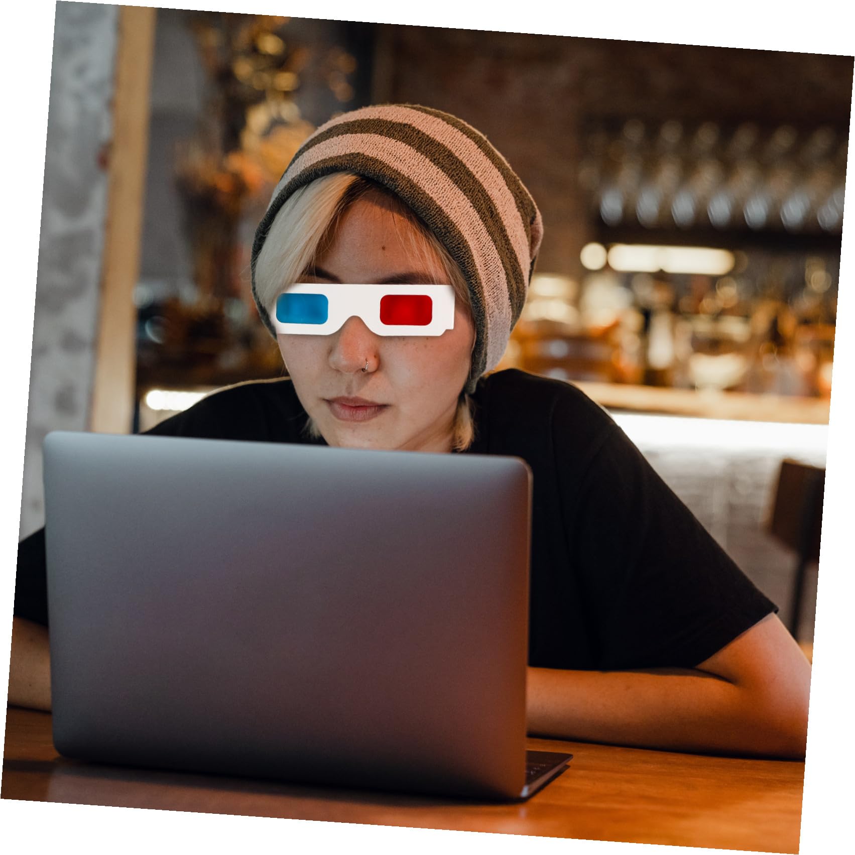 Artibetter Occhiali 3d Anaglifi Usa e Getta in Carta, Confezione da 100 Pezzi, Esperienza Visiva Spettacolare, Leggeri e Portatili per Cinema e Film a Casa