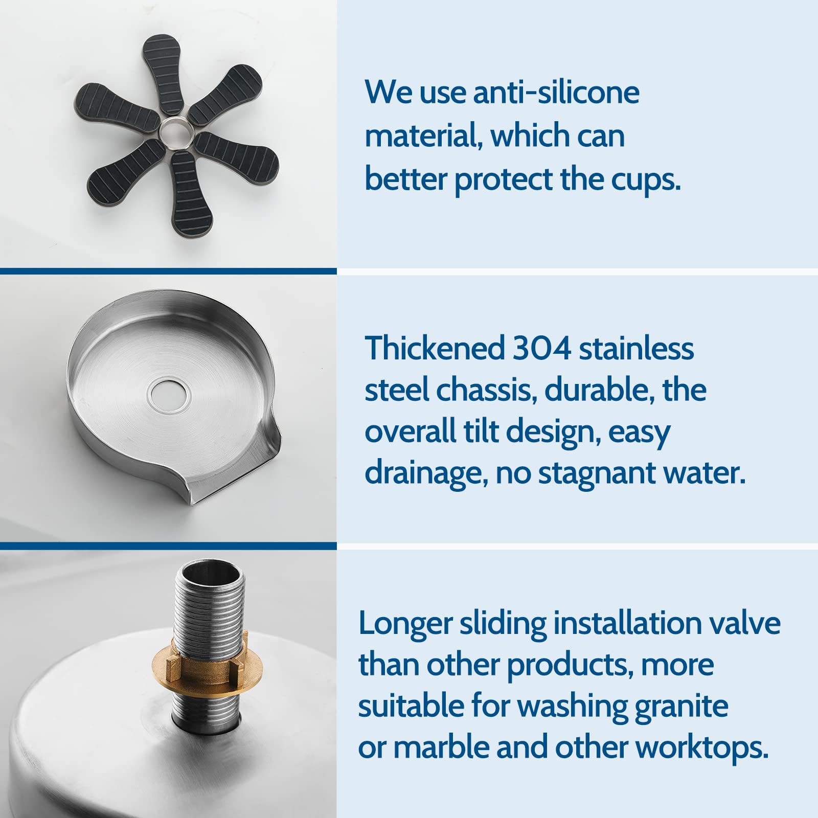 Lavabicchieri Per Lavello Irishom - Sciacquatrice Vetro Ad Alta Pressione - Acciaio Inox - Foto 9