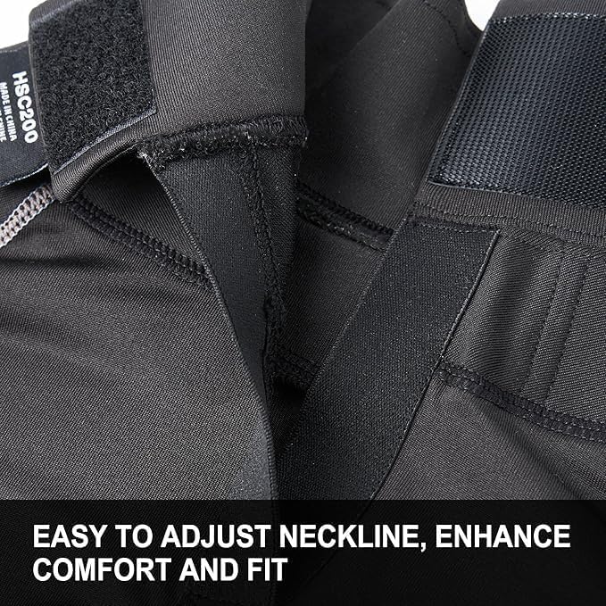 TronX Compression Hockey Shirt with Neckguard - Long Sleeves Neck Guard Neck Protect for Men Adult & Youth Boys3