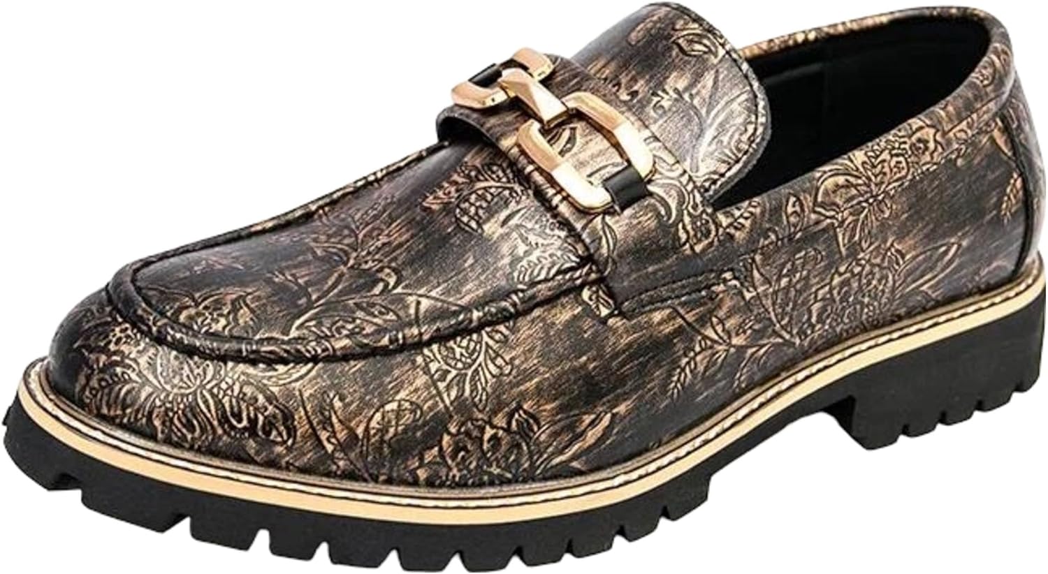 Men's Leather Dress Shoes Platform Sole Business Formal Office Daily Wear