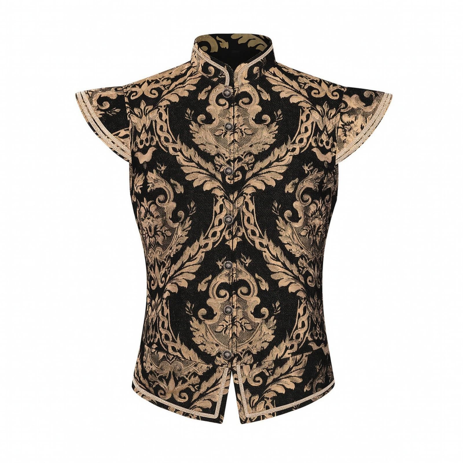 con Cuello Cómodo | Retro, Jacquard, para Todas épocas l año, Fiestas Temáticas, representaciones Obra, lloween, Negro