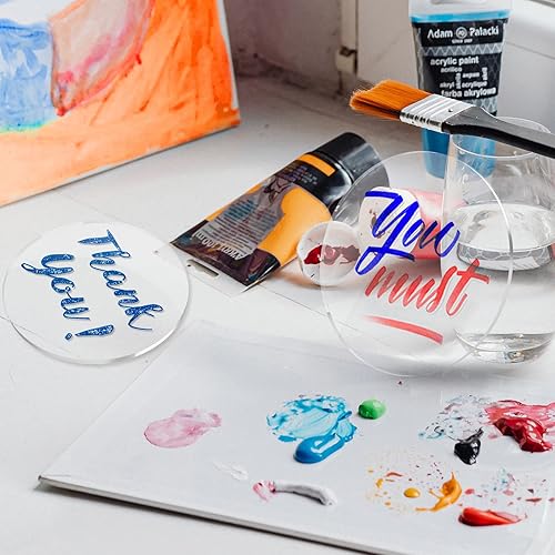 Miniatura 15 de Gartful Discos acrílicos transparentes – 6 pulgadas, 10 hojas redondas de acrílico, panel circular de plexiglás transparente de 1/25 pulgadas