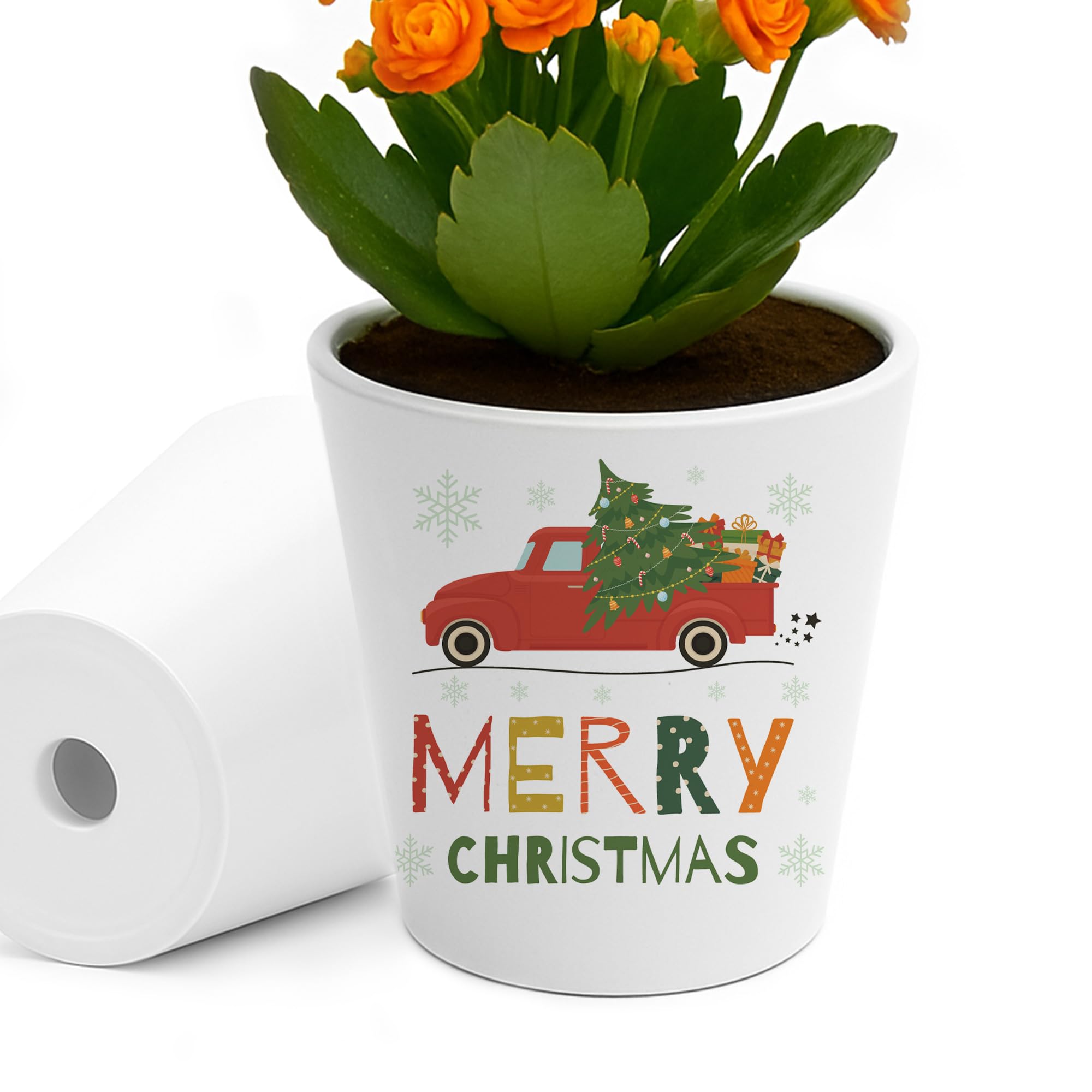 RED OCEAN For Mum Dad Friend Colleague Nan Grandad Teacher Merry Christmas Plant Pot Christmas For Him Her Keepsake Men Women