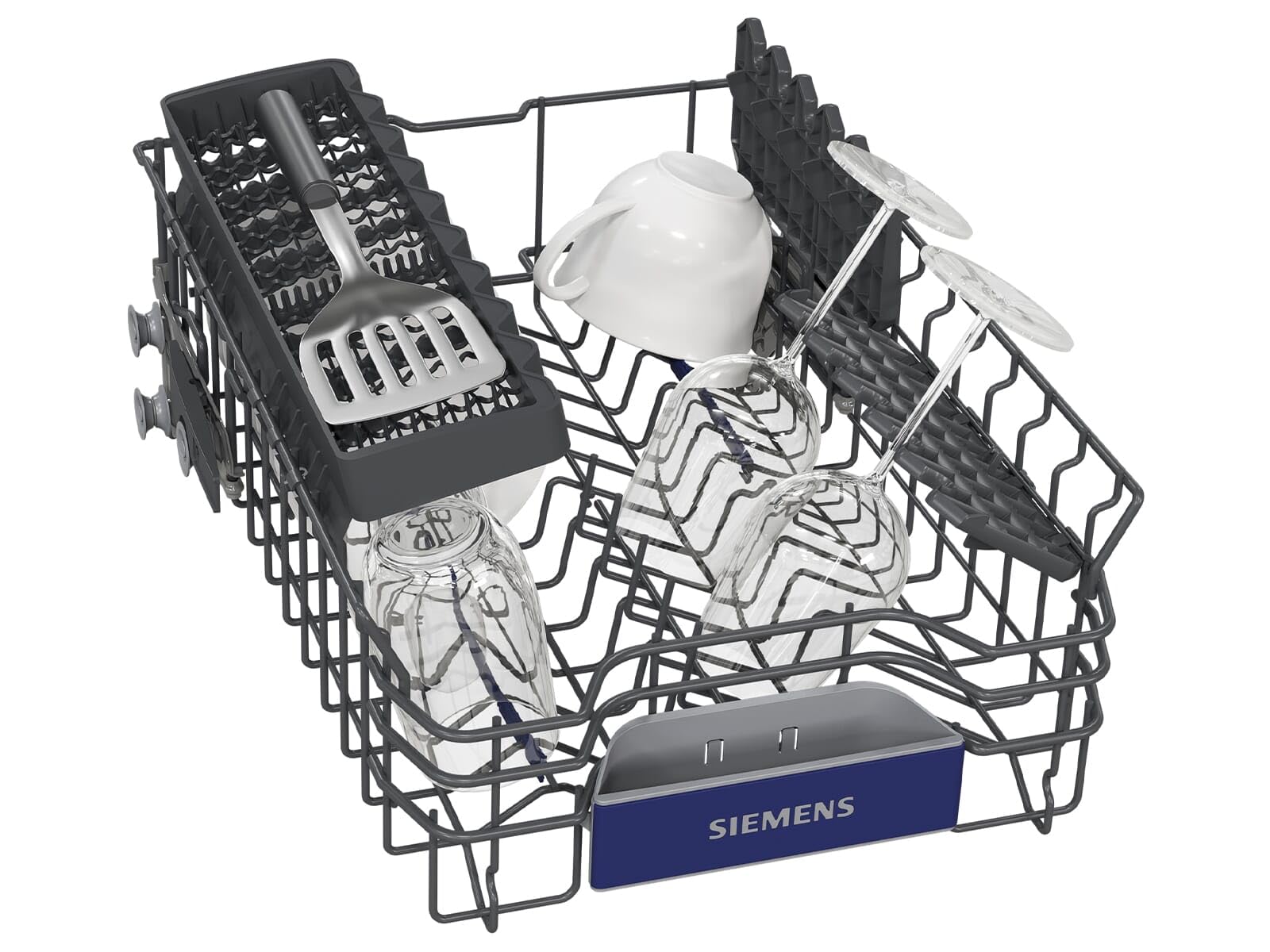 Siemens SR53HS74KE, iQ300, inteligentna, częściowo zintegrowana zmywarka, 45 cm, program Eco 50°C, varioSpeed Plus, kosz górny z regulacją wysokości, rackmatik, zabezpieczenie przed dziećmi