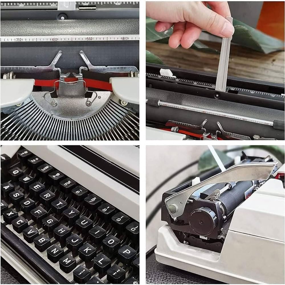 Vintage Manuelle Schreibmaschine, Retro Mechanische Schreibmachine mit Tragbarer Tragetasche und Farbband, für Briefe und Kreatives Schreiben