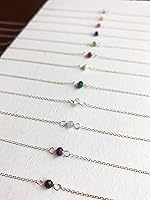 Vista 5 de Gargantilla de piedra natal – Regalo de cumpleaños, regalo para niña, mujer, amiga, hija, esposa, mamá, ella, joyas de piedras preciosas para uso