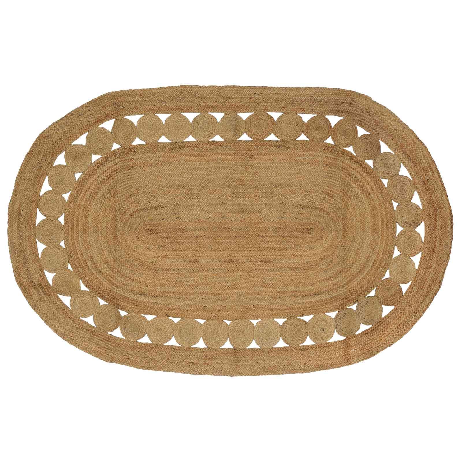 Tapis marron en jute tressé main 305x205 pour habiller vos grands espaces
