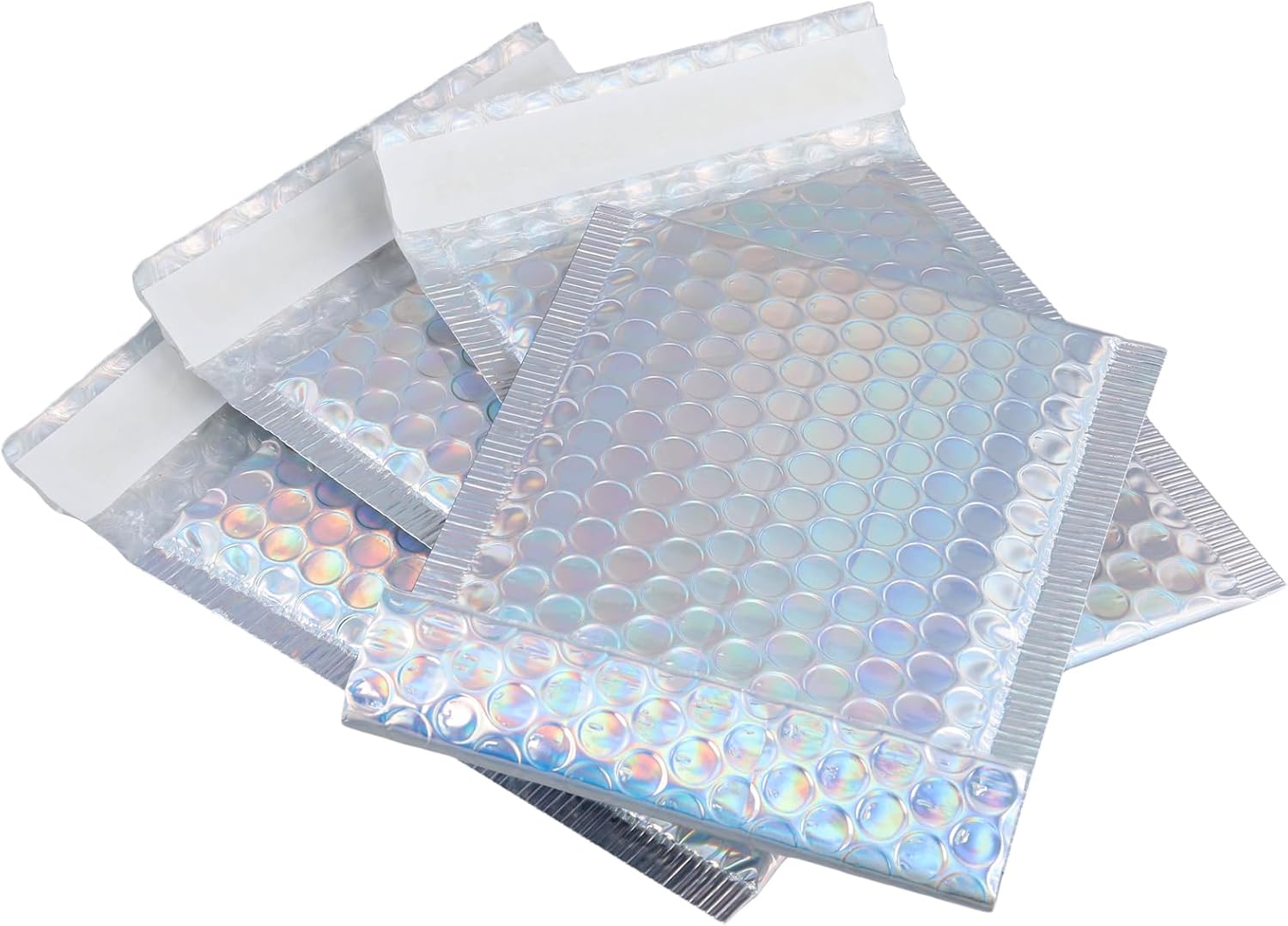 ZOENHOU 100 Pack 5x6 Inch Bubble Mailers Bulk, Bubble Mailer Poly Bags Padded Packaging Envelopes Silver Self Seal Envelope Mailers Waterproof Shockproof Foam Bag