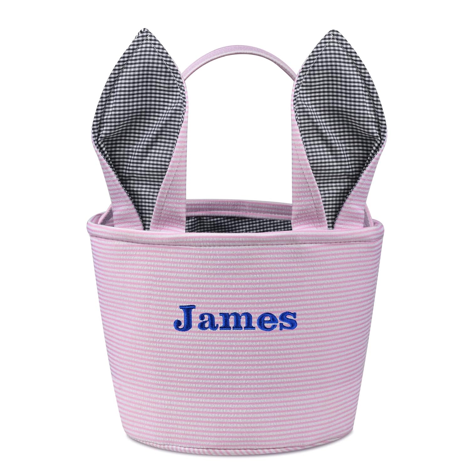 Personalized Easter Basket, Easter Baskets Gifts for Kids, Easter Basket Bags, Easter Eggs Hunt Basket, Boys Girls Easter Baskets, Easter Basket with Ears - Green