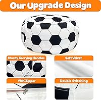 Vista 67 de Lukeight - Puf de almacenamiento de animales de peluche para niños, funda para puf de dinosaurio con cremallera para organizar la habitación