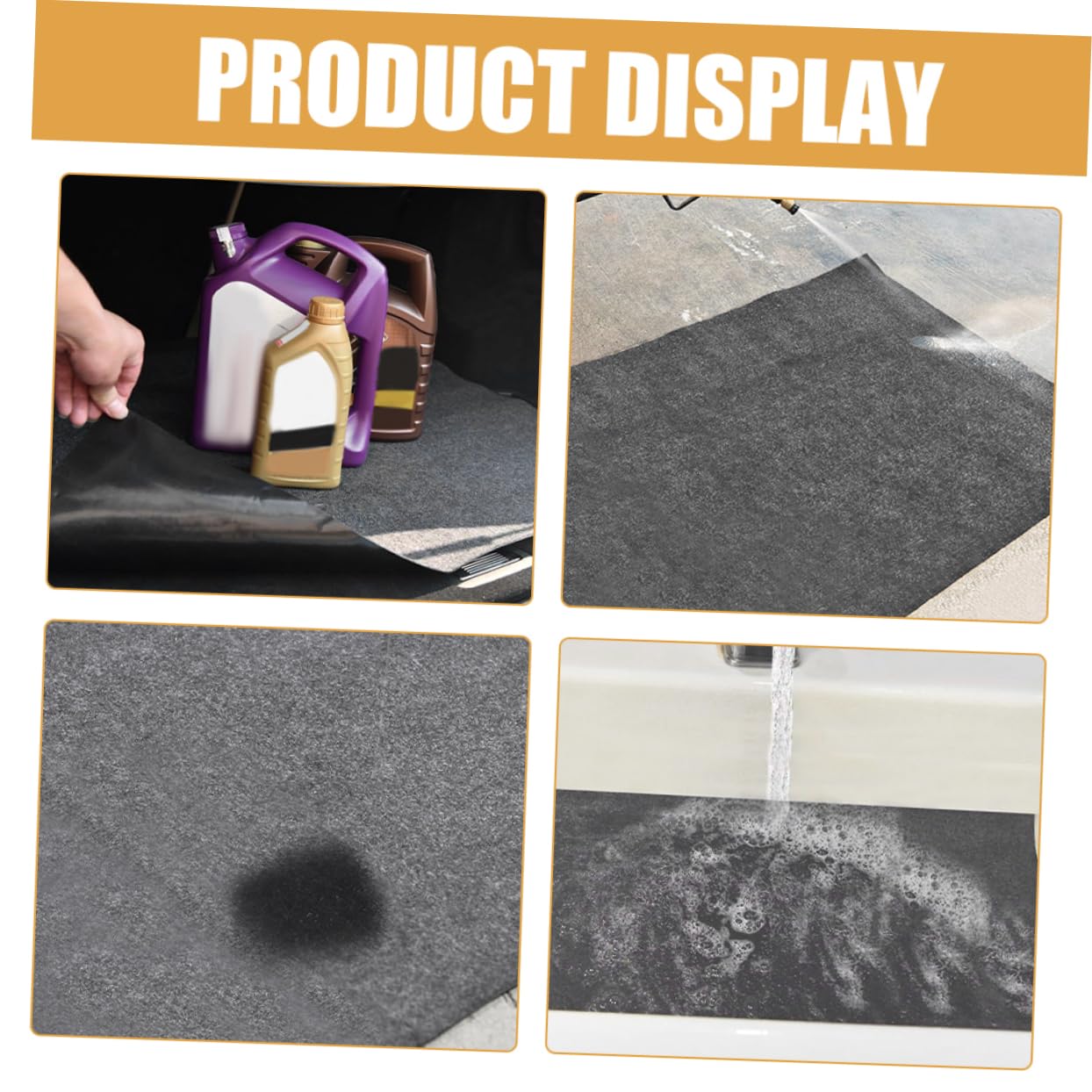SOLUSTRE Tapis de Sol pour Garage en Feutre, Protection L’Huile, Lavable, pour Atelier et Garage, Surface Sûre et Stable, Entretien Facile