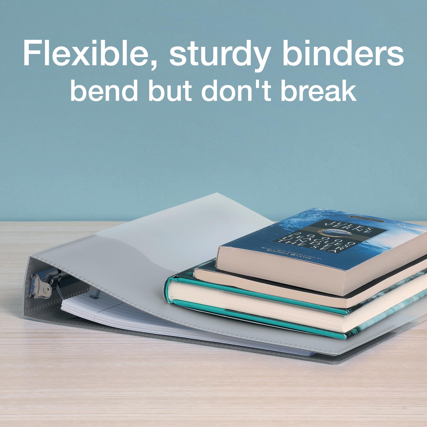 Oxford Lot de 4 classeurs flexibles pour l'école et le bureau, 4 poches ondulées, couvertures translucides, peut contenir jusqu'à 350 feuilles, classeur de 3,8 cm, 4 couleurs bohèmes assorties, lot de