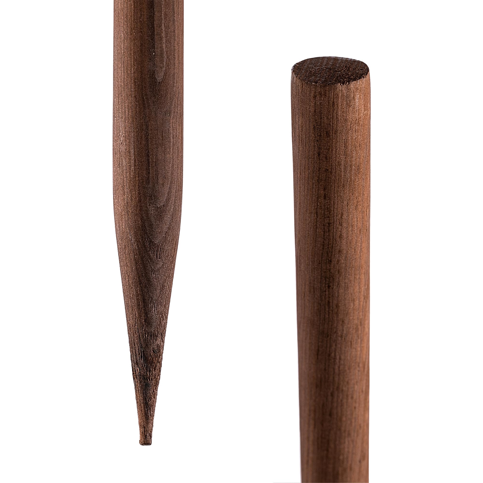 KADAX Varillas de madera de 150 cm x 23 mm, juego de 20 varillas de madera impregnada, estacas de madera como ayuda para plantas, árboles, tomates y arbustos, varillas de tomate