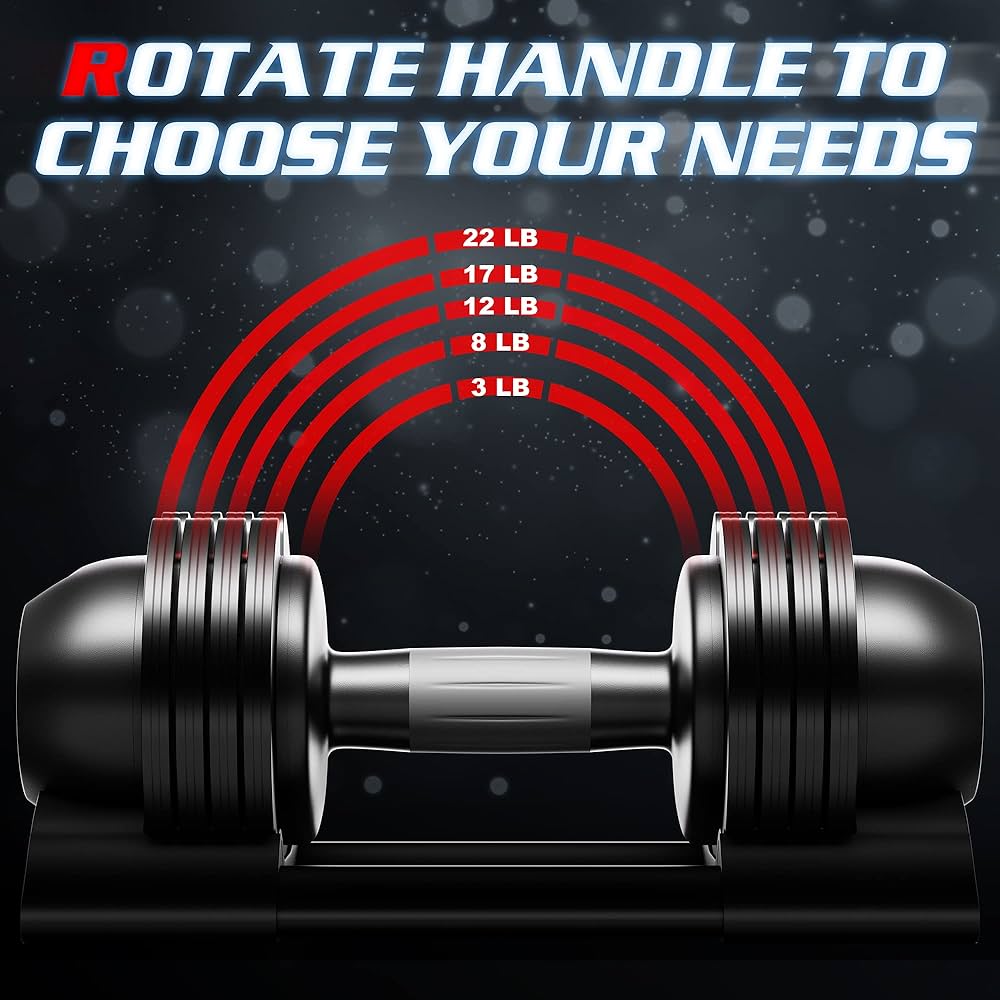 Amazon | ALTLER (アルトラー) 調節可能なダンベル 22ポンド
