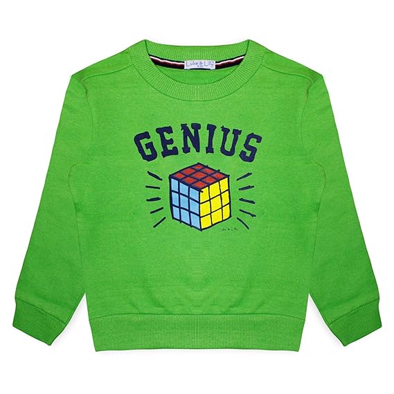 Luke and Lilly Boys Fleece Fullsleeve Sweatshirt_Pack of 1