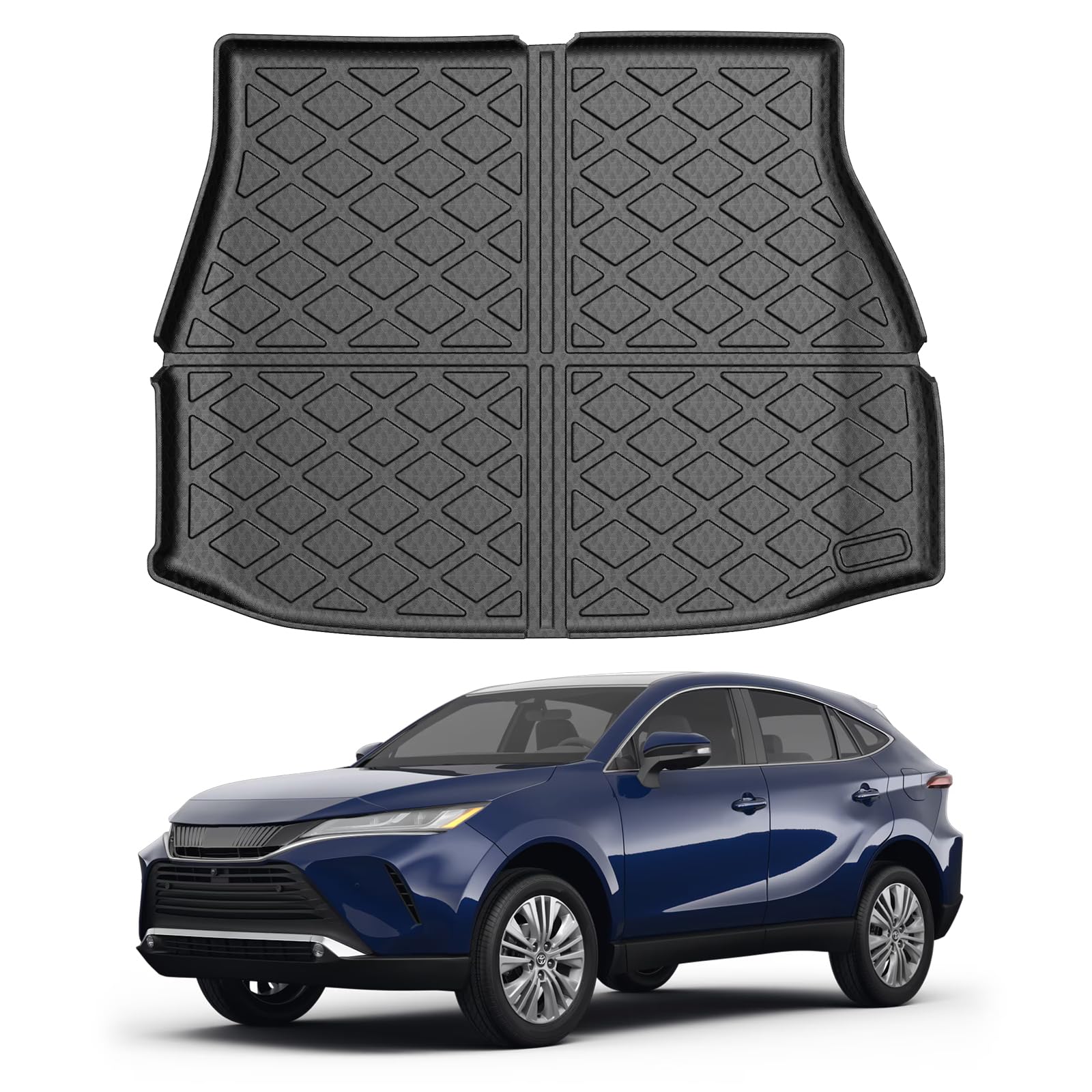 Mixsuper Cargo Liner for Toyota Venza 2021-2025 Cargo Mat All Weather Rear Trunk Liner Black