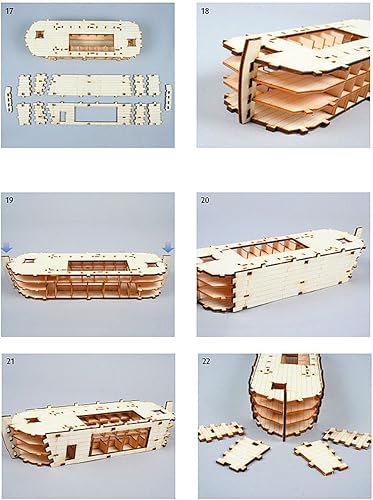 Miniatura 6 de YOUNGMODELER Kit de modelo de madera de escritorio Arca de Noé