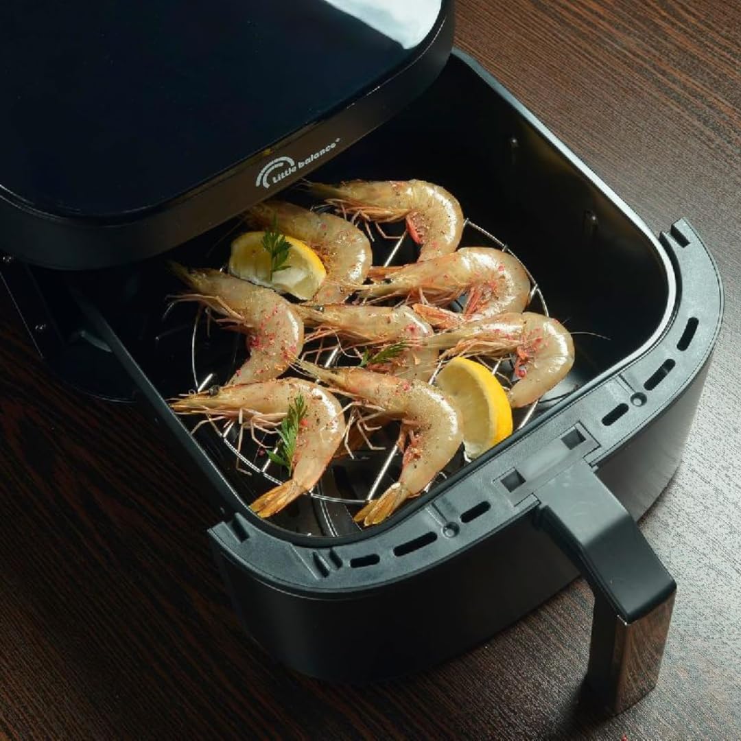 PARENCE.- Okrągły grill do frytkownicy - 17,5 x 17,5 x 2,5 cm - Akcesoria ze stali nierdzewnej do frytownicy, piekarników, parowaru, grilla
