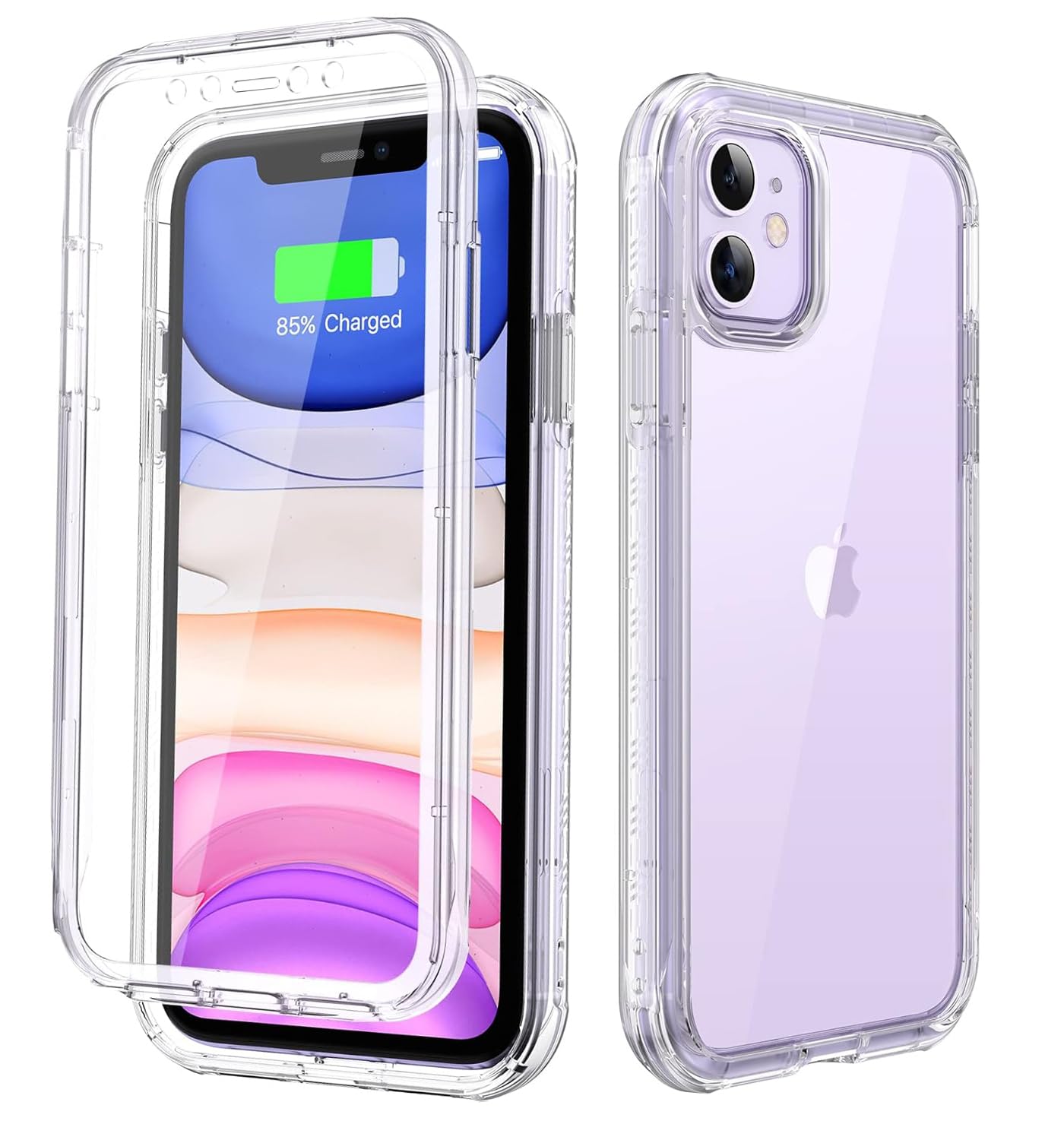 Lifedance New for iPhone 11 Case, Full-Body Rugged Protective Case with Built-in Screen Protector, 10 FT Military Grade Drop Protection Heavy Duty