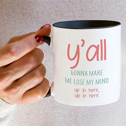 Miniatura 5 de Retreez Taza divertida  You All Y'all Gonna Make Me Lose My Mind - Tazas de café de cerámica de 11 onzas  Divertido, sarcasmo, sarcástico,