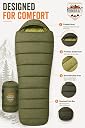 RhinoKraft Phantom Mummy Sleeping Bag | Detachable Suede-Lined Interior | Rugged TPU Shell for Extreme Durability | Fits Up to 7ft Tall | 2.9 kg Dark Olive Army-Grade Gear for Camping & Trekking gallery image