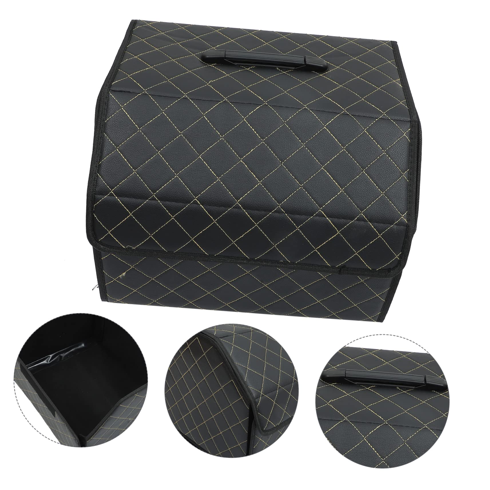 ibasenice Aufbewahrungsbox Elegant und Leicht zu Reinigen für Kofferraum aus Leder Tragbare Faltbarer Kofferraum Organizer