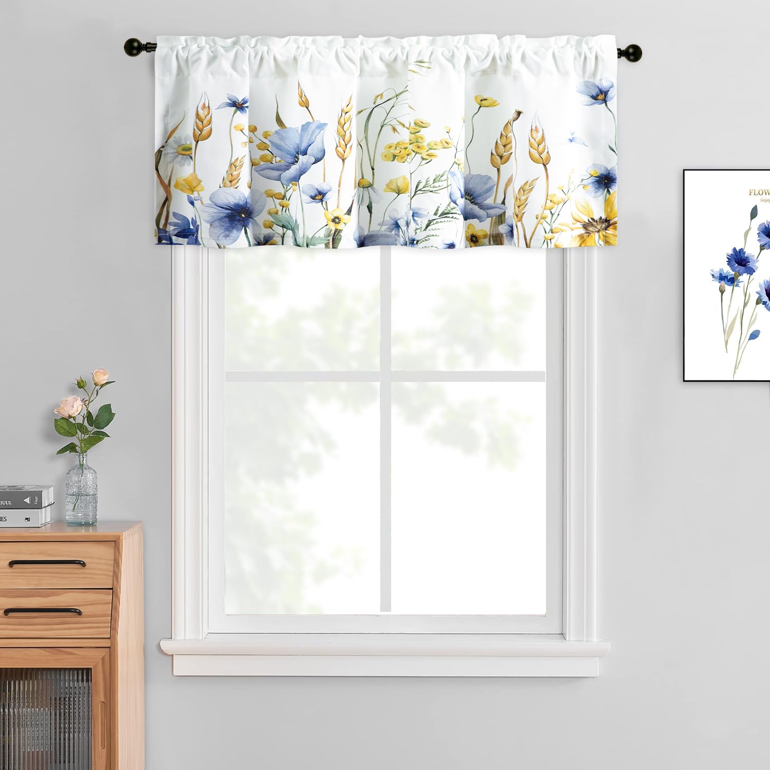 Leeva Burgunderroter Fenstervolant – Durchscheinender Voile Mit Quasten, Stangentasche, 132 X 45 Cm, Für Schlafzimmer & Wohnzimmer