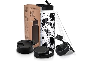 Boelia Cow Print Sport Water Bottle”, a Sip of Style for Your Active Lifestyle